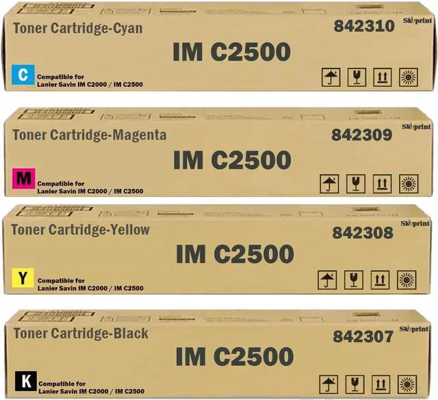 Main image of Ennovor IMC2000 IMC2500 Toner Cartridge High Yield Replacement for Ricoh 842307 842310 842309 842308 Toner use for Ricoh Lanier Savin IM C2000 IM C2500 Printer Ink Black Cyan Magenta Yellow