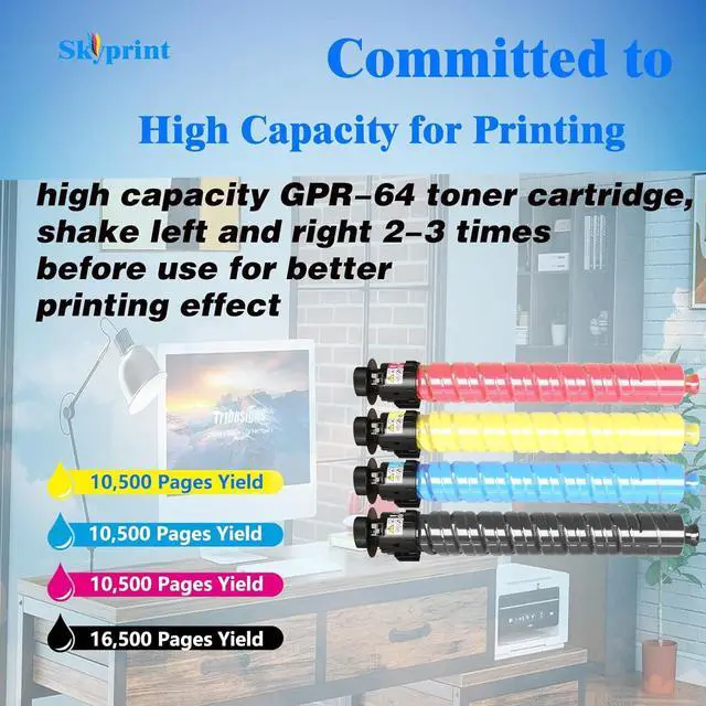 Alt view image 3 of 5 - Ennovor IMC2000 IMC2500 Toner Cartridge High Yield Replacement for Ricoh 842307 842310 842309 842308 Toner use for Ricoh Lanier Savin IM C2000 IM C2500 Printer Ink Black Cyan Magenta Yellow