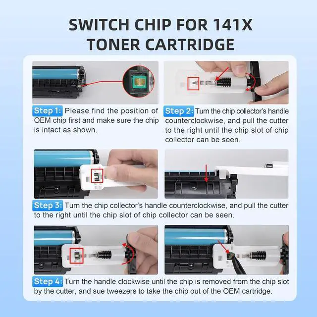 Alt view image 3 of 7 - Ennovor 141X Toner Cartridge - (NO CHIP) Replacement for HP 141A 141X to Compatible with HP M110w MFP M139w M140w Printer (Black, 1 Pack)