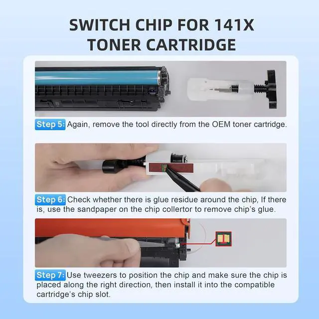 Alt view image 4 of 7 - Ennovor 141X Toner Cartridge - (NO CHIP) Replacement for HP 141A 141X to Compatible with HP M110w MFP M139w M140w Printer (Black, 1 Pack)