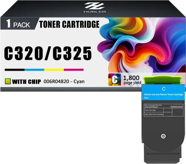 Main image of Ennovor C320 C325 Toner Cartridges Compatible for Xerox 006R04820 Cyan Toner Cartridge Work for Xerox C320 C320DNI C325 C325DNI Printers