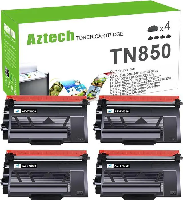 Main image of Ennovor Aztech Compatible Toner Cartridge Replacement for Brother TN820 TN-820, TN850 TN 850 TN-850, Black, 4 Pack