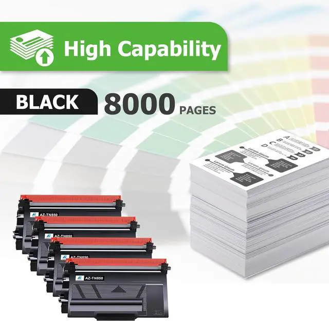 Alt view image 2 of 7 - Ennovor Aztech Compatible Toner Cartridge Replacement for Brother TN820 TN-820, TN850 TN 850 TN-850, Black, 4 Pack