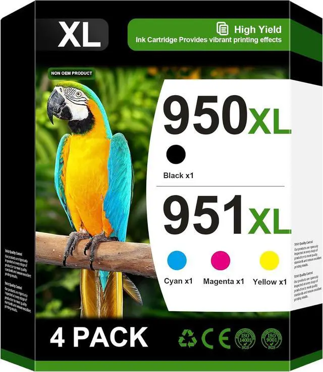 Main image of 950XL 951XL Ink Cartridges Combo Pack Compatible for HP 950 951 Ink Cartridges Combo Pack Use for HP OfficeJet Pro 8600 8610 8615 8620 8100 8630 8660 8640 276DW 251DW, 4 Pack Black Cyan Magenta Yellow