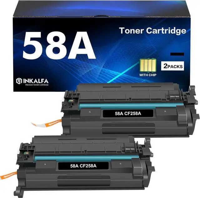 Main image of CF258A 58A Toner Cartridge Black 58X CF258X Compatible Replacement for HP 58A CF258A M428fdw for HP Laserjet MFP M428fdw M428fdn M428dw M404 M428 Pro M404n M404dn M404dw Printer 2 Pack with Chip