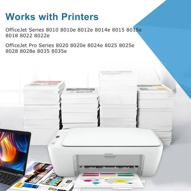 Alt view image 5 of 7 - 910XL Ink Cartridges Combo Pack Compatible for HP 910 XL Black Color for HP910 HP910XL for OfficeJet Pro 8015e 8025e 8028e 8010 8025 8020 8020e 8035 8028 8015 8022 Printer Cyan Magenta Yellow 4-Pack