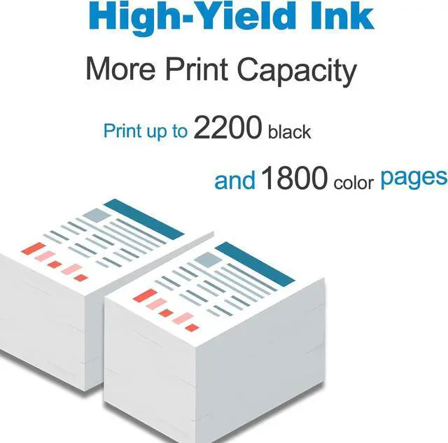 Alt view image 3 of 7 - 950XL 951XL Combo Compatible for HP 950 951 XL Ink Cartridge - High Yield 4-Pack (Black Cyan Magenta Yellow) Replacement for OfficeJet Pro 8600 8610 8615 8620 8625 8630 8640 8660 8100 8110 Printers