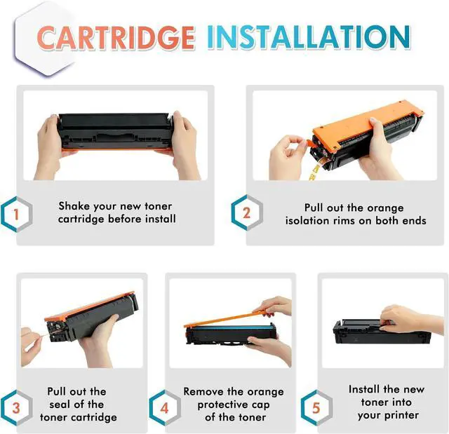 Alt view image 6 of 7 - 218A Toner Cartridges 4 Pack with Chip 218X 3201dw 3301fdw Compatible Replacement for HP 218A 218X Color Laserjet Pro MFP 3301cdw 3301sdw Pro 3201dw Series Printer High Yield W2180A Ink Set (B/C/Y/M)