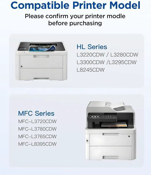 Alt view image 2 of 7 - TN229XL TN229 Toner Cartridge Replacement for Brother TN229 XL TN 229XL TN-229XL Toner Work with Brother HL-L3220CDW MFC-L3720CDW HL-L3280CDW HL-L3300CDW MFC-L3780CDW Printer (TN229XLBK/C/M/Y-4 Pack)