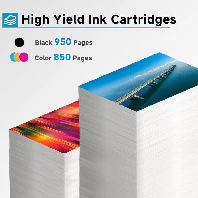 Alt view image 4 of 6 - 952XL Ink Cartridges Compatible for HP 952 XL Combo Pack hp952 Fit for 8710 7740 Officejet Pro 8702 8720 8210 7720 8715 8730 8740 8216 8725 8700 8200 Printers (Black Cyan Magenta Yellow 4 Packs)