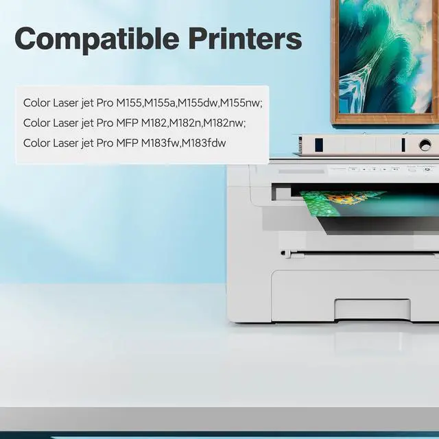 Alt view image 2 of 7 - 215A Toner Cartridges M183fw for HP 215A Toner cartridges 4 Pack, M183fw M182 M155 Toner cartridges, HP215A Toner 215 for HP Color Laser Jet Pro MFP M183fw M183fdw M182 M182n M182nw M155 M155a M155dw