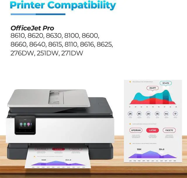 Alt view image 2 of 7 - 950XL 951XL Ink Cartridges Office Jet Pro 8600 8610 8620 8630 Compatible for HP 950XL 951XL Ink Cartridges Combo Pack Compatible for Office Jet Pro 8600 8660 8640 8615 8110 276DW 251DW 271DW Printer