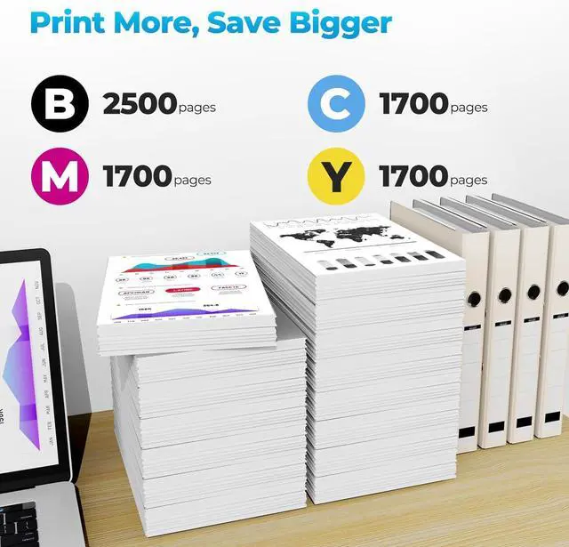 Alt view image 3 of 7 - 950XL 951XL Ink Cartridges Office Jet Pro 8600 8610 8620 8630 Compatible for HP 950XL 951XL Ink Cartridges Combo Pack Compatible for Office Jet Pro 8600 8660 8640 8615 8110 276DW 251DW 271DW Printer