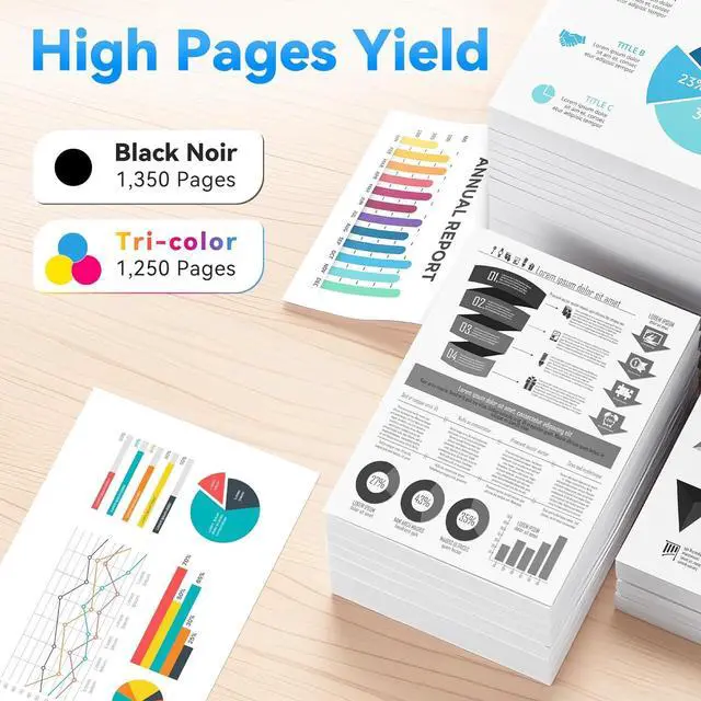 Alt view image 3 of 7 - 206A Toner Cartridge 4 Pack High Yield Replacement for M283fdw M283cdw Toner Compatible for 206A 206X Work for HP Color Laserjet Pro M255dw M255nw MFP M283fdw M283cdw M282nw M283fdn Printer(BK/C/Y/M)