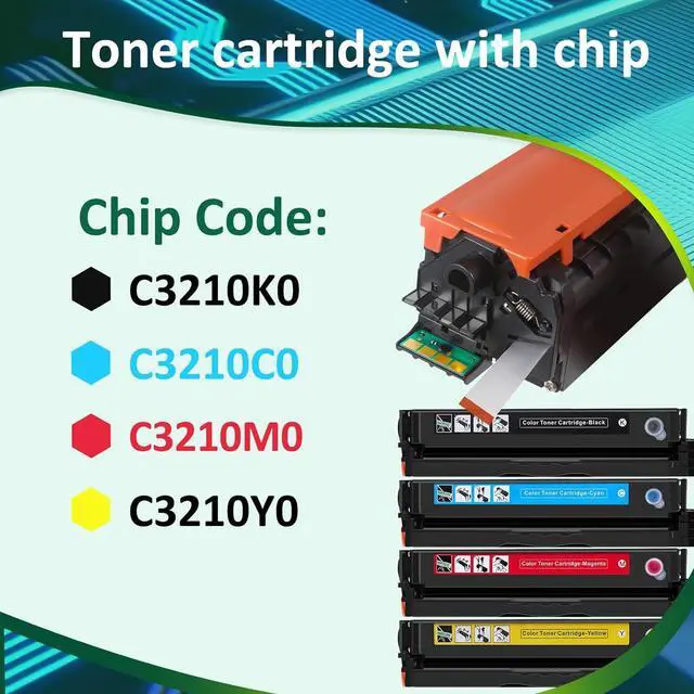 Alt view image 2 of 7 - for Lexmark MC3224 Toner Cartridge (with Chip),1.5K Pages High Cartridge C3210K0 C3210C0 C3210M0 C3210Y0 Compatible C3224 MC3224 C3326 MC3326 C3426 Printers,Replaceable C320010 Ink Cartridge (4 Pack)