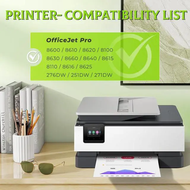 Alt view image 2 of 7 - 950XL 951XL Ink Cartridges OfficeJet Pro 8600 8610 8620 Ink Compatible for HP 950 951 XL Ink Cartridge Combo Pack HP950XL HP951XL Printer Ink for OfficeJet Pro 8100 8630 8660 8640 8615 276DW 251DW-4P