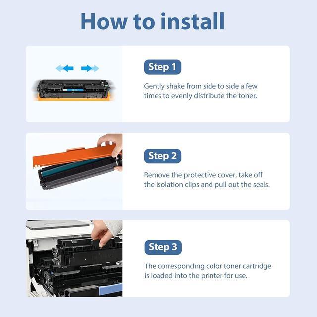 Alt view image 4 of 7 - 202X Toner Cartridges 4 Pack Compatible for HP Color Laserjet Pro M281fdw Reaplacement for HP202X 202A Set High Yield with M254dw M254nw MFP M281cdw M280nw M281fdn Printer (Black/Cyan/Magenta/Yellow)