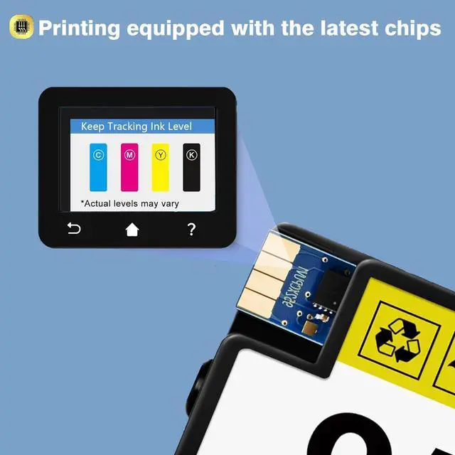 Alt view image 4 of 6 - 936XL 936e Ink Cartridge with Chip Replacement for HP 936 Ink Cartridges Combo Pack Compatible for HP OfficeJet Pro 9125e 9135e 9110b 9128e 9130b OfficeJet 9122e 9120e Wide Format 9730e Printer(4Pack)