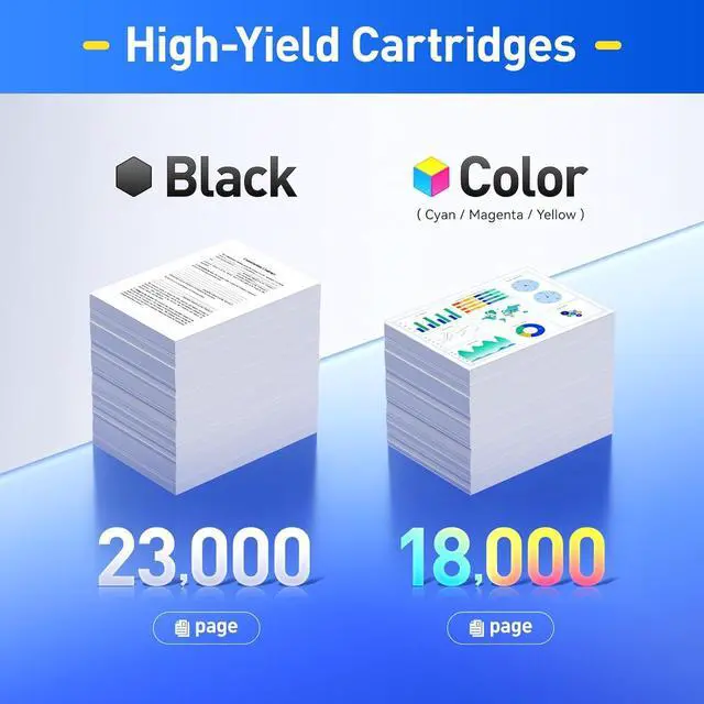 Alt view image 3 of 6 - GPR-58 GPR58 High Yield Toner Cartridge 4-Pack Replacement for Canon ImageRunner Advance C256iF II C256iF III C356iF II C356iF III DX C257iF C357iF C359IF C259IF Printer Ink Black Cyan Magenta Yellow