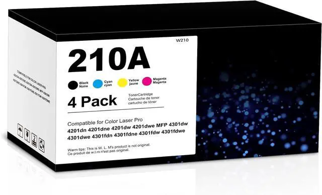 Main image of 210A Toner Cartridges 4 Pack Color Laser Jet Pro MFP 4301fdw Compatible for HP 210A 210X Toner Cartridges 4 Pack High Yield Replacement for Color Pro 4201dw 4201dn MFP 4301fdn 4301fdw 4301dw Printer