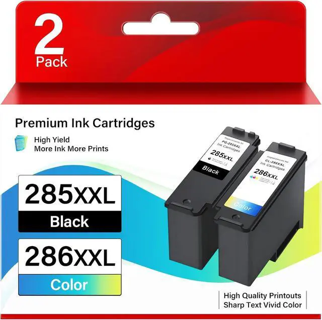 Main image of PG-285 XXL CL-286 XXL Compatible for Canon PG-285XL CL-286XL PG-285 CL-286 Printer Ink, Ultra High Yield 285 286 Ink Cartridges Work with Pixma TR7820, TS7720, TS7722 Inkjet Printers (1 Black 1 Color)