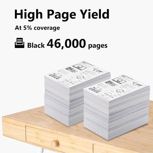 Alt view image 3 of 6 - 52D1X00 Extra High Yield Toner Cartridge [46,000 Pages] Compatible for 52D1H00 52D1000 52D1X0E Toner Replacement for Lexmark 52D1X00 Toner Cartridge with MS710 MS711 MS810 MS811 MS812 Series Printer