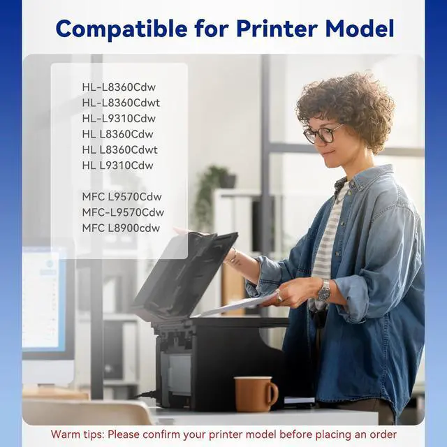 Alt view image 2 of 6 - TN436 Toner Cartridge Compatible for Brother MFC-L8900CDW Toner Cartridge Replacement for Brother TN436 TN 436 TN-436 TN433 TN431 Work with HL-L8360CDW MFC-L8690CDW MFC-L8610CDW Printer (BK/C/M/Y, 4P)