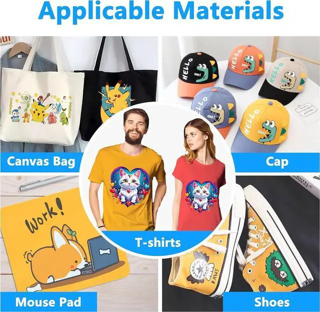 Alt view image 7 of 7 - DTF White Ink,Premium DTF Ink Prevent Sedimentation Heat Transfer Film Direct to Film T-Shirt Printing for Epson Printhead L1800 I3200 XP600 High Whiteness & Coverage(2x1000ML White Ink+Ink Shaker)