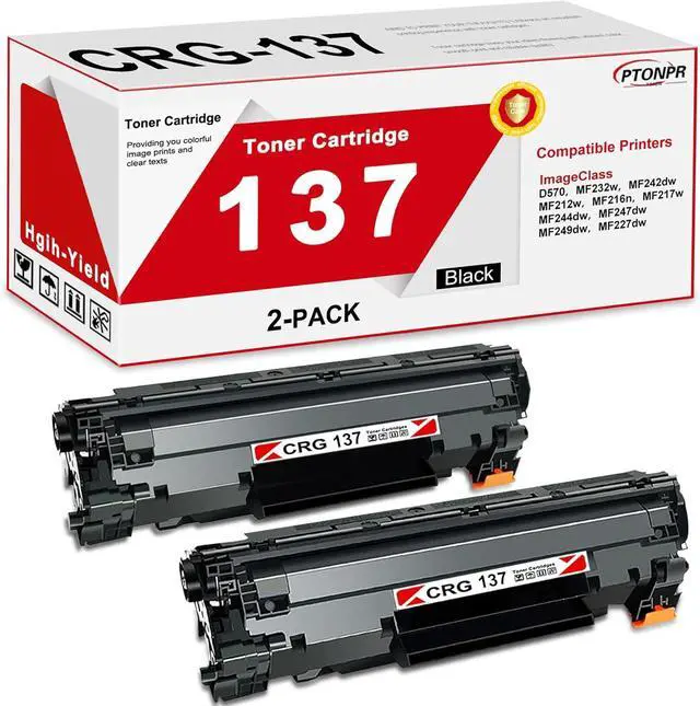 Main image of 137 Black High-Yield Toner Cartridge 2-Pack (9435B001) Replacement for Canon 137 Toner Cartridge for imageCLASS D570 MF232w MF242dw MF212w MF216n MF217w MF244dw MF247dw MF249dw MF227dw Printers