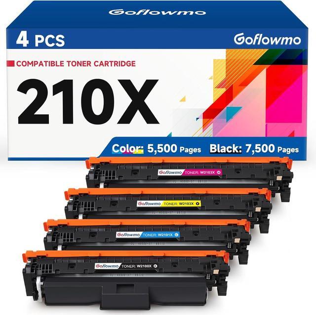 Main image of 210X Toner Cartridge Set 4 Pack Compatible Replacement for HP 210X W2100X W2101X W2102X W2103X 210A High-Yield Works with HP Color Pro MFP 4301 4201 Series MFP 4301dw 4301fdn 4301fdw 4201dw Printer