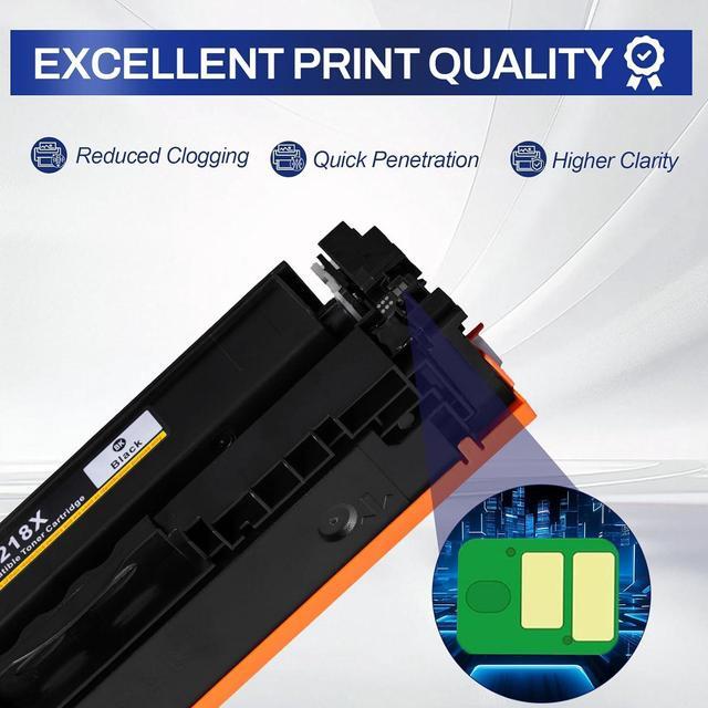 Alt view image 5 of 7 - 218A Toner Cartridges 4 Pack 218X Replacement for HP 218A 218X HP Color Laserjet Pro MFP 3301fdw 3301sdw HP Color Laserjet Pro 3201dw Toner High Yield W2180A W2180X Ink Set with Chip (B/C/Y/M Set)
