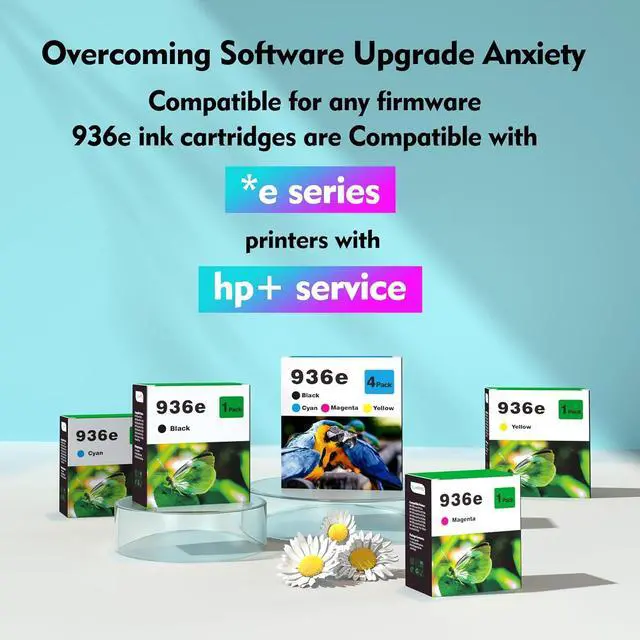 Alt view image 3 of 6 - 936e 936 Ink Cartridges Combo Pack Compatible for HP OfficeJet Pro 9125e 9135e 9128e 9130e 9120e Series Wide Format 9730e OfficeJet 9122e, 9110b 9130b Printer (Black Cyan Magenta Yellow 4 Pack)