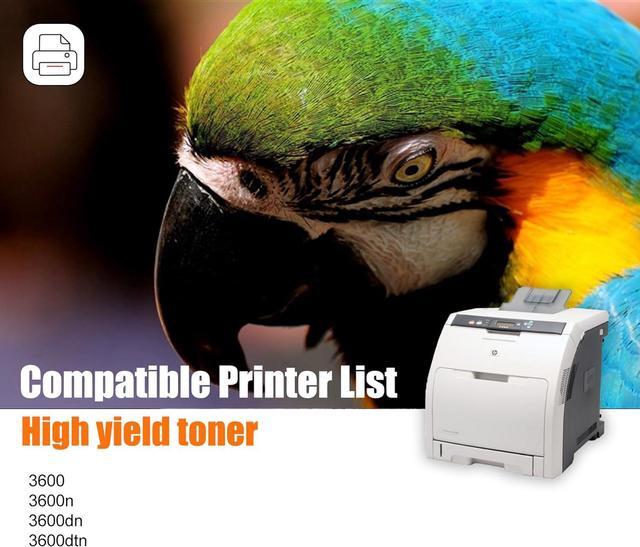 Alt view image 2 of 6 - 4-Pack 1BK/1C/1M/1Y 501A|Q6470A 502A|Q6471A Q6472A Q6473A High Yield Toner Cartridge(with chip), Replacement for HP 501A|Q6470A 502A|Q6471A Q6472A Q6473A for Color 3600 3600n 3600dn 3600dtn Printer