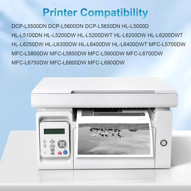 Alt view image 2 of 6 - TN820 Black Toner Cartridge Replactment for Brother TN-820 TN820 Toner for HL-L6200DW HL-L5200DW MFC-L5850DW MFC-L5700DW MFC-L5900DW MFC-L6800DW DCP-L5600DN HL-L6400DW MFC-L5800DW Printer, 2-Pack