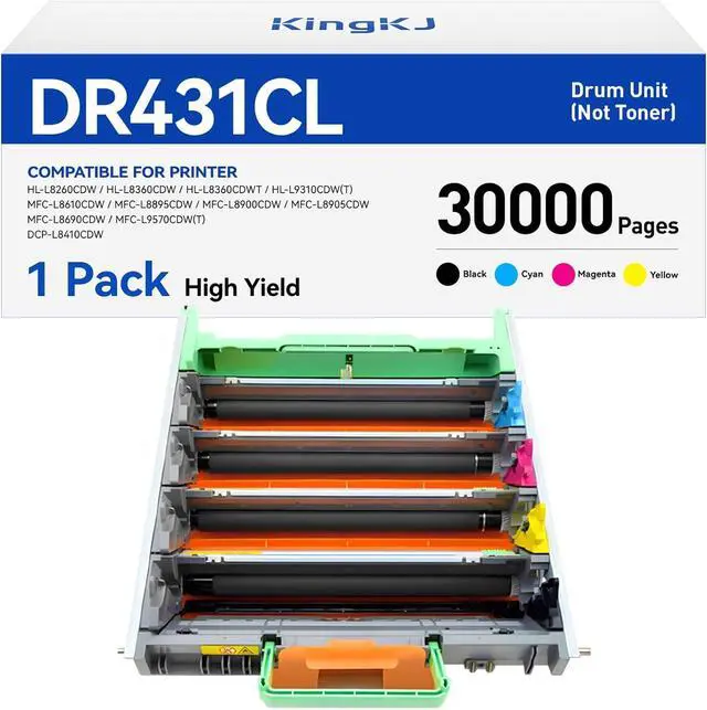 Main image of DR431CL Drum Unit High Yield Replacement for Brother DR-431CL Imaging Drum for MFC-L8900CDW MFC-L8690CDW HL-L8360CDW HL-L8260CDW MFC-L8610CDW MFC-L8905CDW MFC-L9570CDW HL-L8360CDWT Printer All-in-One