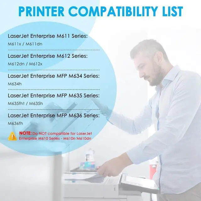Alt view image 2 of 7 - LeciRoba 25,500-Pages 147X Black High-yield Toner Cartridge Replacement for HP 147X W1470X Laserjet Enterprise M611 M611dn M611x M612 M612dn M612x MFP M634 M634h M635 M635fht M635h M636 M636fh, 1-Pack