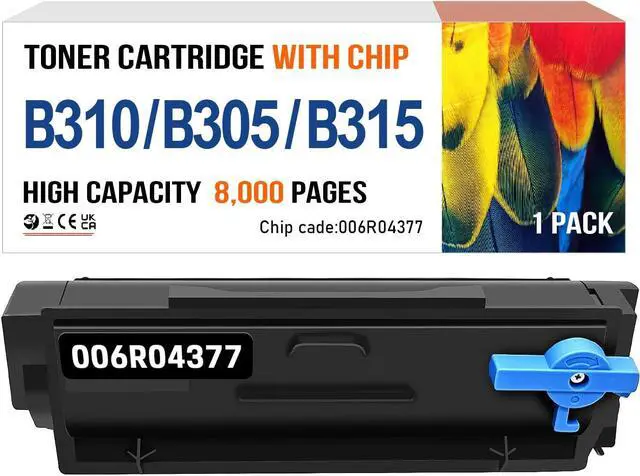 Main image of for Xerox B305 B310 B315 Toner Cartridge (with Chip), 8000 Pages High Capacity 006R04377 Compatible 006R04376 006R04378 Black Ink Cartridge Replacement for Xerox B310 B315 B305 Printer (1 Pack)