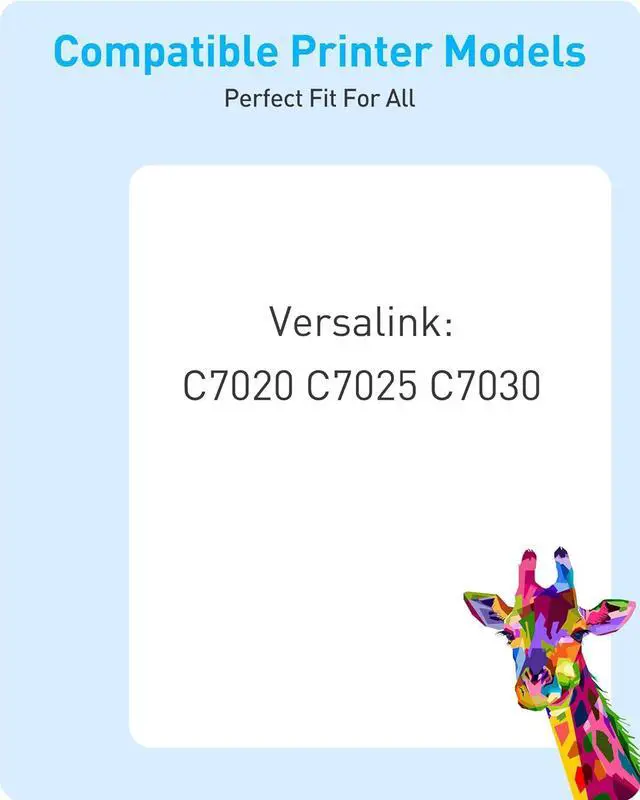 Alt view image 2 of 6 - MasaiMara C7030 C7025 C7020 Compatible Toner Cartridges Replacement for Xerox 106R03737 106R03740 106R03739 106R03738 for Xerox Versalink C7020 C7025 C7030 Printer (Black Cyan Magenta Yellow, 4-Pack)