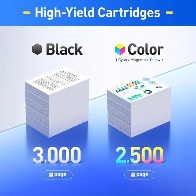 Alt view image 3 of 6 - C230 C235 Toner Cartridge with Chip High Capacity Set 4-Pack Replacement for Xerox 006R04391 006R04392 006R04393 006R04394 Compatible with Xerox C230 C235 C230DNI C235DNI C225 Printer Black and Color