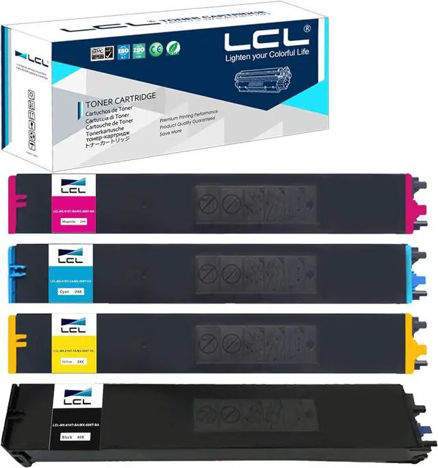 Main image of LCL MX-61NT Toner Cartridge Replacement for Sharp MX61NT MX-61NT-BA MX-61NT-CA MX-61NT-MA MX-61NT-YA for Sharp MX-3051 MX-3061 MX3071 MX3551 MX3561 MX3571 MX4051 MX4061 MX4071 MX5051 MX5071 (KCMY)