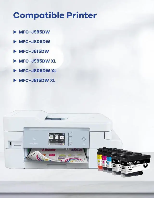 Alt view image 2 of 6 - LC3035 XXL Ink Cartridges Set 5-Pack Ultra High-Yield LC3035BK LC3035C LC3035M LC3035Y Replacement for Brother LC3035 LC3033 Ink Cartridges for MFC-J995DW MFC-J805DW MFC-J815DW Printer Ink BK/C/M/Y