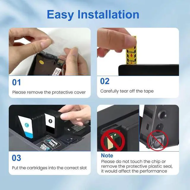 Alt view image 6 of 7 - 990X 990XL 990XC Ink Cartridges Replacement for HP 990X Ink M0K01AN M0J89AN M0J93AN M0J97AN for PageWide Color 755dn MFP 774dn 774dns Printer Ink (4-Pack, Black,Cyan,Magenta,Yellow)