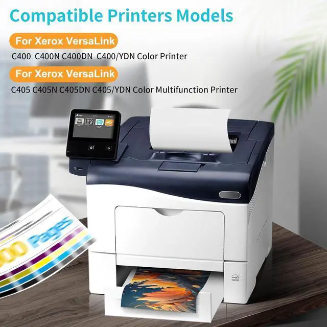 Alt view image 2 of 7 - Versalink C405 Toner for Xerox C400 Toner Cartridge,106R03512 106R03513 106R03514 106R03515 Ink Cartridge,High Capacity Toner Bundle Compatible with C405YDN C400DN Multifunction Color Printer(4 Pack)