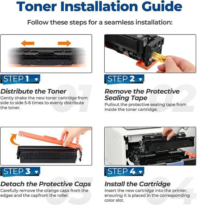 Alt view image 5 of 7 - Compatible for HP 218X Toner Cartridges 4 Pack MFP 3301fdw 3301sdw 3201dw 3301 With Chip Replacement for HP 218X 218A 218 HP218X for Color Laser-Jet Pro 3201dw MFP 3301fdw 3301sdw 3301cdw 3201 Printer