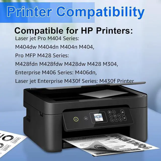 Alt view image 2 of 7 - NineLeaf 2 Pack 58A [with Chip] Compatible Toner Cartridge Replacement for HP CF258A Black Toner Cartridge to use for Laser Jet MFP M428fdw M428dw M428fdn Pro M404n M404dn M404dw M428 M406dn Printer