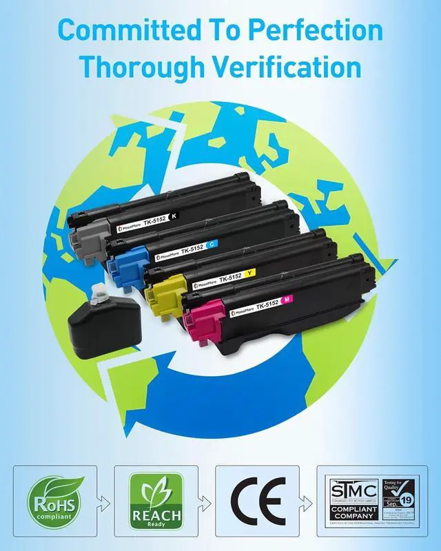 Alt view image 4 of 7 - MasaiMara TK-5152 TK5152 High Yield Toner Cartridges Replacement for Kyocera ECOSYS M6035cidn M6535cidn P6035cdn Printer  TK-5152K TK-5152C TK-5152M TK-5152Y  Black, Cyan, Magenta, Yellow, 4-Pack