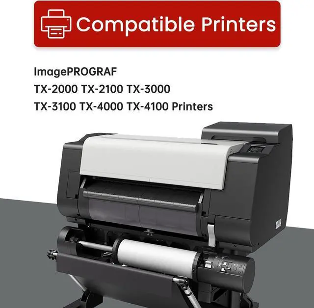 Alt view image 2 of 6 - PFI-310 700ml Pigment Ink Tank Replacement for Canon PFI310 PFI-310MBK PFI-310BK PFI-310C PFI-310M PFI-310Y for imagePROGRAF TX-2000 TX-3000 TX-4000 TX-2100 TX-3100 TX-4100 Plotter Printers, 5-Pack