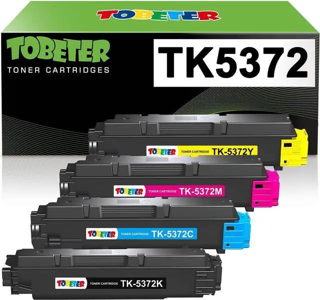 Main image of ToBeter TK5372 TK-5372 Toner Replacement for Kyocera TK-5372 TK5372K TK5372C TK5372M TK5372Y Toner Cartridge for ECOSYS PA3500cx MA3500cix MA3500cifx Printer Toner, 4 Pack TK-5372 Toner, BK/C/M/Y