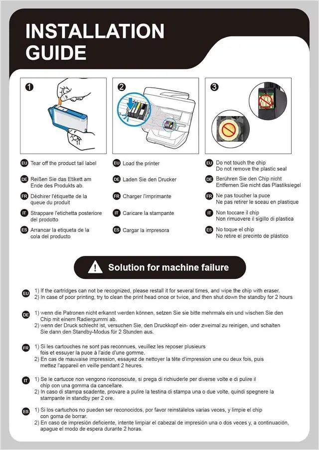 Alt view image 7 of 7 - Compatible SP-1 Sublimation Ink SP 01 SP01 Ink Cartridges Color Replacement for SP01CS SP01MS SP01YS for Bro SP-1 Sublimation Printers Ink, SP01 Refillable Ink Cartridges (Cyan,Magenta,Yellow, 3-Pack)
