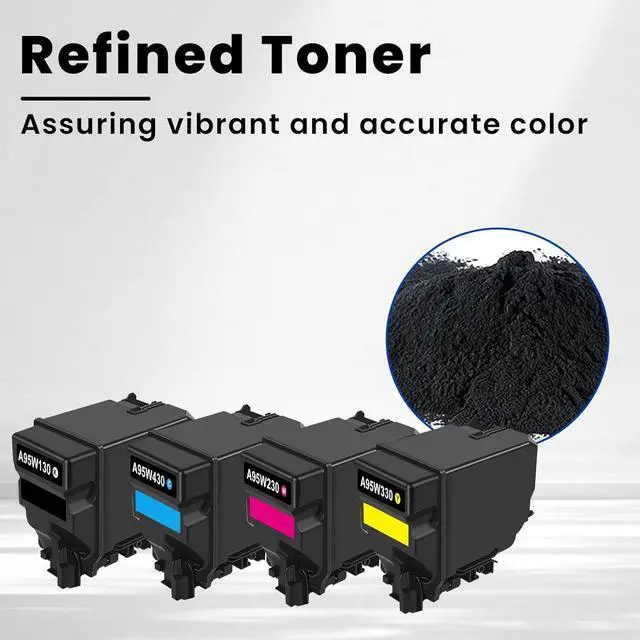 Alt view image 4 of 7 - TNP-49 TNP49 Toner Cartridge A95W430 A95W330 A95W230 A95W130 Replacement for Konica Minolta TNP49K TNP49C TNP49M TNP49Y Toner for Bizhub C3351 C3851FS Printer Ink 4-Pack(Black, Cyan, Magenta, Yellow)